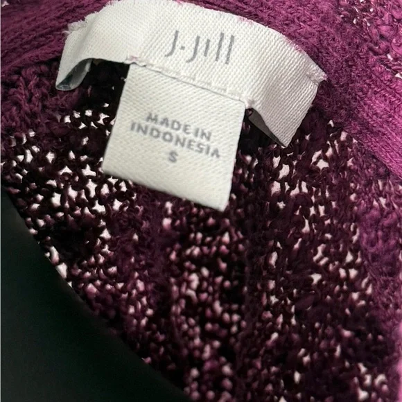 J. Jill Rich Purple Short Sleeve Knit Top - Picture 4 of 5
